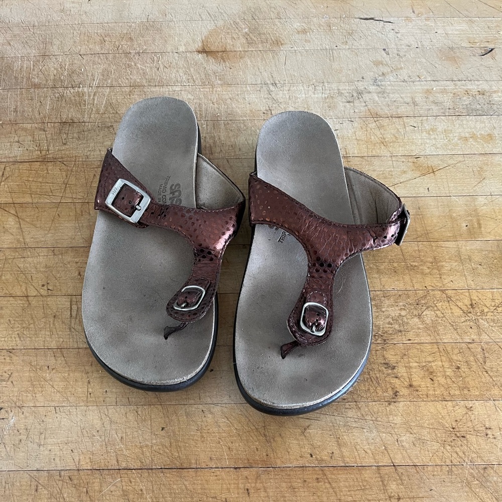Barely worn SAS Bronze sandals size 9